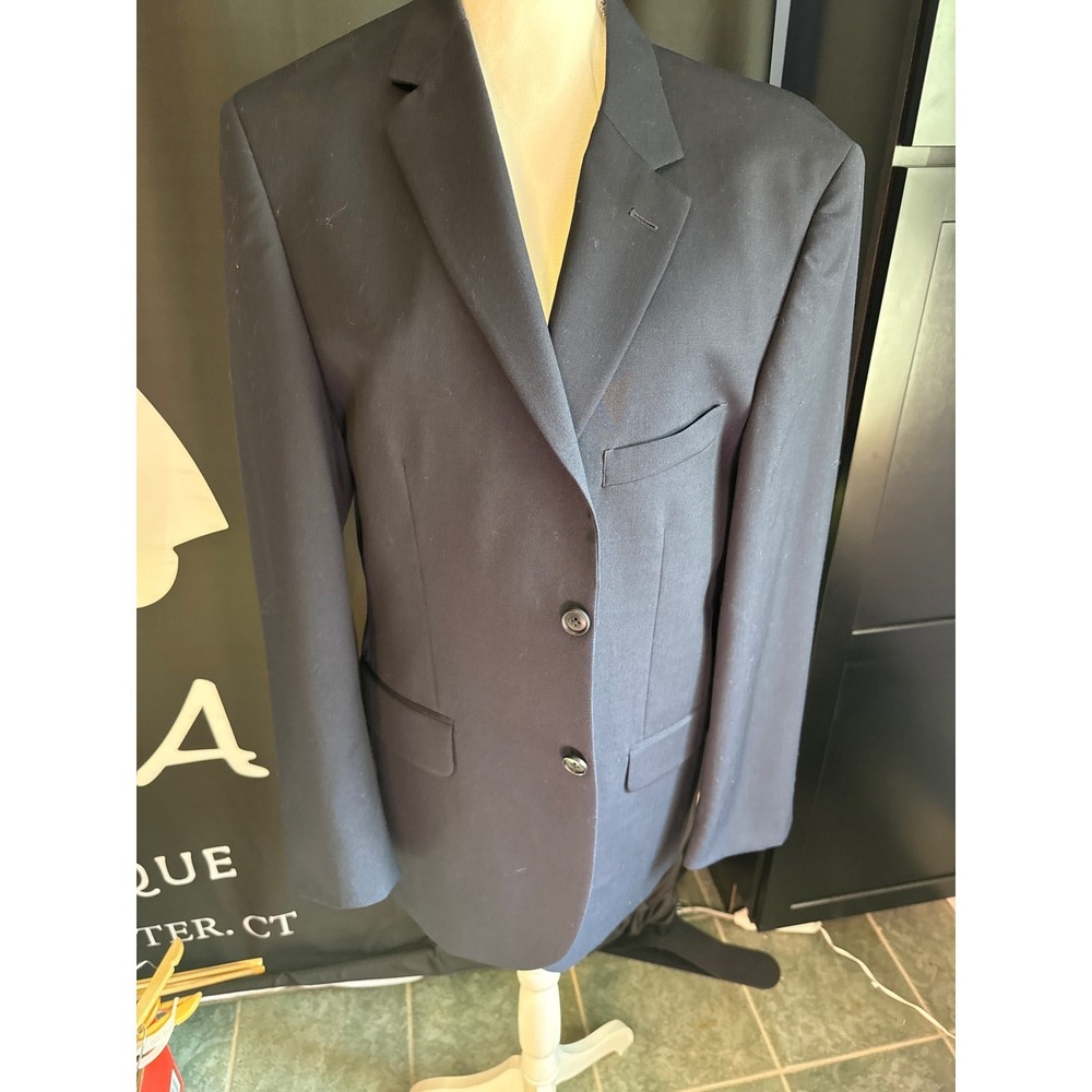 Pronto Uomo Mens Navy Blue Two Button Blazer Sport Coat Jacket Notch Lapel